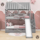 Giường 3 tầng có cầu trượt ngộ nghĩnh - Đồ Gỗ Nội Thất HTA