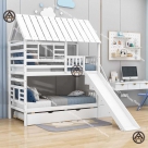 Giường 3 tầng có cầu trượt ngộ nghĩnh - Đồ Gỗ Nội Thất HTA