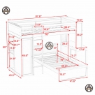 Giường tầng có 2 bàn học - Khơi nguồn cảm hứng học tập cho bé