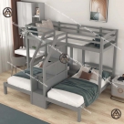 Giường tầng có 1 giường trên 2 giường dưới - Giải pháp hoàn hảo cho phòng ngủ nhỏ gọn