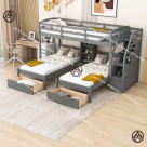 Giường tầng có 3 giường đơn cao cấp - Sáng tạo từng không gian ngủ cho bé