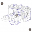Giường tầng có 3 giường đơn cao cấp - Sáng tạo từng không gian ngủ cho bé