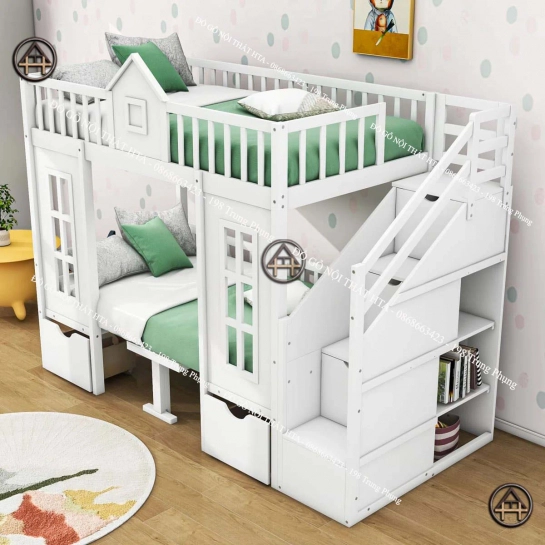 Giường ngủ 2 tầng thông minh cho bé HTA