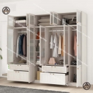 Tủ quần áo cửa kính mờ đẹp nâng cấp phòng ngủ sang trọng