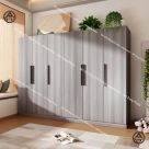 Tủ quần áo gỗ giá rẻ có 6 cánh lớn cho phòng ngủ hoặc phòng khách