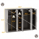 Tủ quần áo gỗ giá rẻ có 6 cánh lớn cho phòng ngủ hoặc phòng khách
