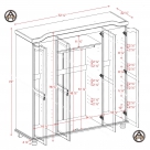 Tủ quần áo gỗ đẹp cao cấp phong cách tân cổ điển