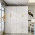 Tủ quần áo gỗ đẹp giá rẻ màu trắng tinh tế, thanh lịch