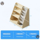 Kệ sách 4 tầng đẹp bằng gỗ cho trẻ