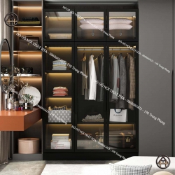 Tủ quần áo cửa kính giá rẻ cho phòng ngủ nhỏ
