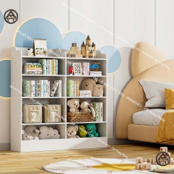 Kệ sách trẻ em đẹp 5 tầng, trưng bày sách và đồ trang trí