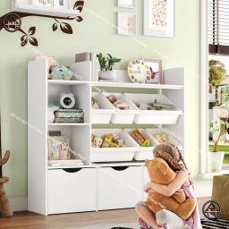 Tủ sách nhỏ nhiều ngăn cho phòng ngủ trẻ em, phòng khách