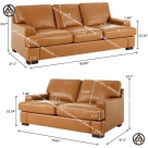 Sofa da bò thật cao cấp cho phòng khách hiện đại