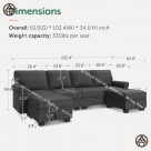 Sofa góc chữ U sang trọng, hiện đại