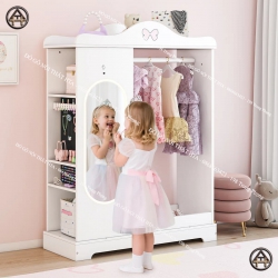 Tủ quần áo bé gái có gương soi ngộ nghĩnh