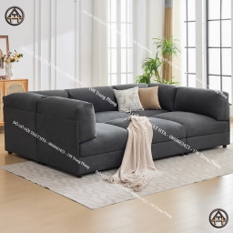 Sofa góc 6 chỗ ngồi dành cho phòng khách lớn