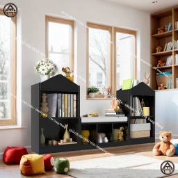 Kệ sách trẻ em có ghế ngồi giúp lưu trữ sách vở đồ đạc ngăn nắp