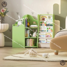 Kệ sách trẻ em hình cây màu xanh đẹp giá tốt