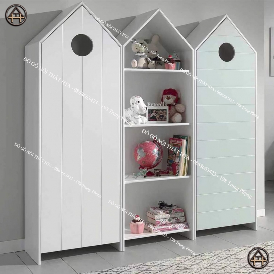 Tủ quần áo trẻ em hình ngôi nhà xinh xắn