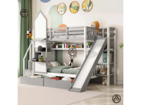 30+ mẫu giường tầng trẻ em có cầu trượt bền đẹp, đa năng cho phòng ngủ hiện đại