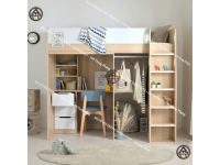 Giường tầng kết hợp bàn học và tủ quần áo – Giải pháp tối ưu không gian phòng ngủ cho bé một cách thông minh