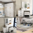 COMBO HIỆN ĐẠI | GIƯỜNG KIỂU TATAMI, TỦ QUẦN ÁO GỖ & BÀN TRANG ĐIỂM KÈM TAB ĐẦU GIƯỜNG