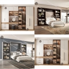 COMBO HIỆN ĐẠI | GIƯỜNG GẤP TÍCH HỢP TỦ SÁCH & TỦ QUẦN ÁO CỬA KÍNH