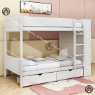 COMBO XINH XẮN | GIƯỜNG TẦNG CÓ TỦ SÁCH, BÀN HỌC CỬA KÍNH & TỦ QUẦN ÁO NGÔI NHÀ CHO TRẺ