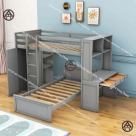 COMBO THẨM MỸ | GIƯỜNG TẦNG 2 BÀN HỌC & TỦ QUẦN ÁO TRẺ EM NHỎ GỌN