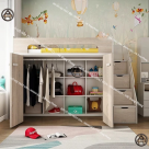 COMBO PHÒNG NGỦ NHỎ | GIƯỜNG TẦNG, TỦ SÁCH 4 TẦNG & BÀN HỌC