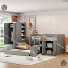 COMBO CHO BÉ 5-15 TUỔI | GIƯỜNG TẦNG & TỦ SÁCH 5 TẦNG