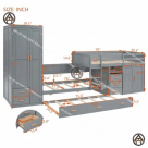 COMBO CHO BÉ 5-15 TUỔI | GIƯỜNG TẦNG & TỦ SÁCH 5 TẦNG