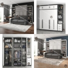 COMBO GỌN NHẸ | GIƯỜNG SOFA ĐA NĂNG & TỦ QUẦN ÁO TRẮNG ĐẸP HTA