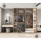 COMBO ĐA NĂNG | GIƯỜNG NGỦ GỖ & TỦ QUẦN ÁO GỖ KÈM BÀN TRANG ĐIỂM