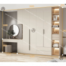 COMBO ĐA NĂNG | GIƯỜNG NGỦ GỖ & TỦ QUẦN ÁO GỖ KÈM BÀN TRANG ĐIỂM