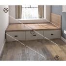 COMBO CHUNG CƯ | GIƯỜNG HỘP GỖ CÔNG NGHIỆP & TỦ QUẦN ÁO KÍNH ĐẸP