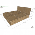 COMBO CHUNG CƯ | GIƯỜNG HỘP GỖ CÔNG NGHIỆP & TỦ QUẦN ÁO KÍNH ĐẸP