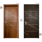 Cửa gỗ composite soi chỉ ngang tối giản nổi bật Đồ Gỗ Nội Thất HTA