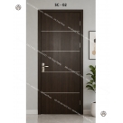 Cửa gỗ composite soi chỉ ngang tối giản nổi bật Đồ Gỗ Nội Thất HTA