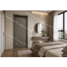 Cửa gỗ công nghiệp Melamine/Laminate soi chỉ ngang dọc đan xen sang trọng và đẳng cấp Đồ Gỗ Nội Thất HTA