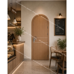 Cửa gỗ composite hình vòm soi chỉ vẻ đẹp tinh tế trong từng đường nét cửa Đồ Gỗ Nội Thất HTA