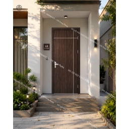 Cửa gỗ công nghiệp Melamine/Laminate soi chỉ ngang dọc đan xen sang trọng và đẳng cấp Đồ Gỗ Nội Thất HTA