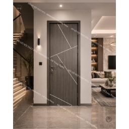 Cửa gỗ công nghiệp Melamine/Laminate soi chỉ hình học phá cách và độc đáo cho không gian Đồ Gỗ Nội Thất HTA