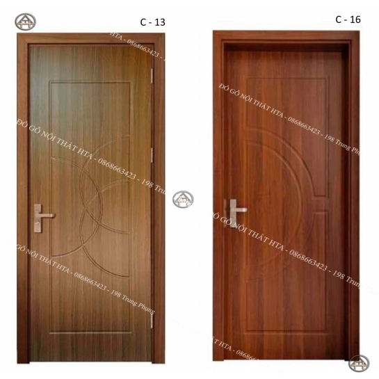Cửa gỗ composite soi huỳnh âm CNC vòng cung, bán nguyệt cao cấp Đồ Gỗ Nội Thất HTA