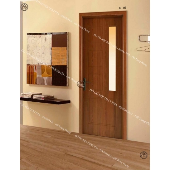 Cửa gỗ composite nhà vệ sinh có kính đẹp và riêng tư Đồ Gỗ Nội Thất HTA