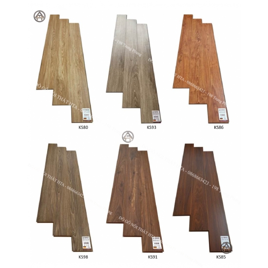 Sàn Gỗ Công Nghiệp HDF Lát Thẳng Kansas Dày Chắc Và Đẳng Cấp Đồ Gỗ Nội Thất HTA