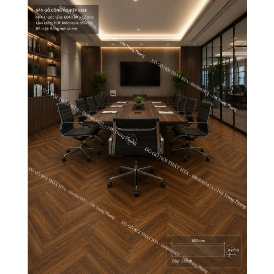 Sàn Gỗ Công Nghiệp HDF Lát Xương Cá Baniva Indonesia Nghệ Thuật, Chịu Ẩm Bền Bỉ Đồ Gỗ Nội Thất HTA