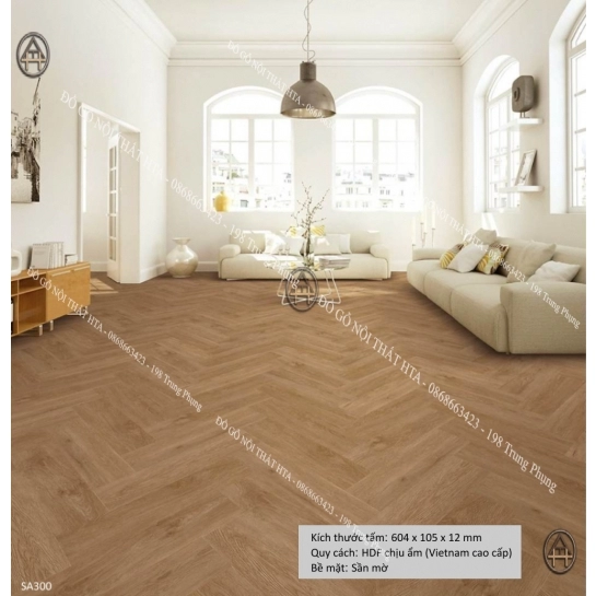 Sàn Gỗ Công Nghiệp HDF Lát Xương Cá Architech Bền Bỉ, Thẩm Mỹ Tinh Tế Đồ Gỗ Nội Thất HTA