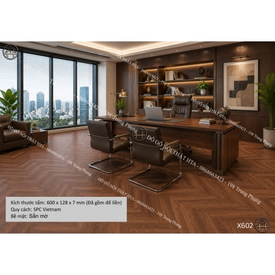 Sàn Nhựa Giả Gỗ Lát Xương Cá Thẩm Mỹ Tuyệt Đỉnh, Chống Nước Vượt Trội Đồ Gỗ Nội Thất HTA